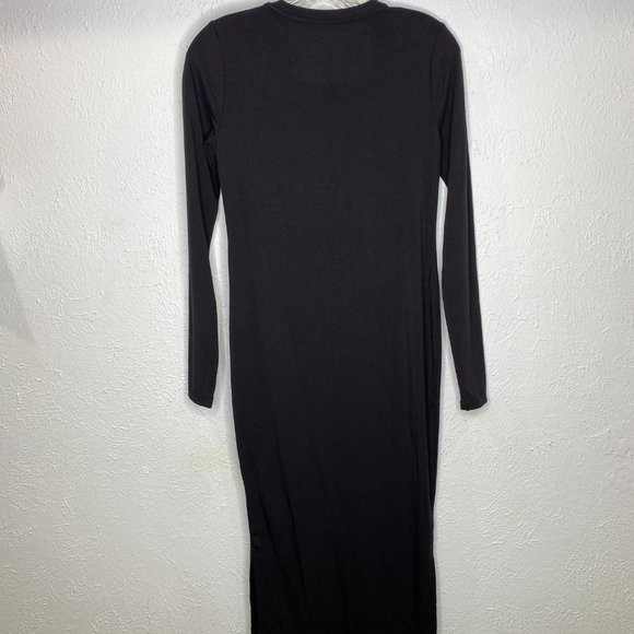 A Pea In The Pod, NWT, women's size XS, black maternity dress with side slits. - Picture 3 of 8